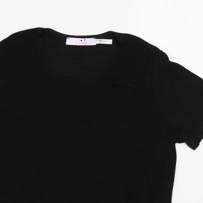 Womens UK Size 8 Julipa Black Basic T-Shirt