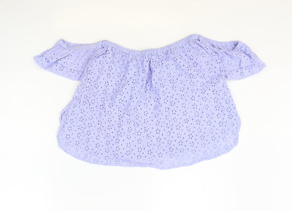Womens UK Size 8 ASOS Blue Basic Blouse