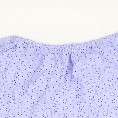 Womens UK Size 8 ASOS Blue Basic Blouse