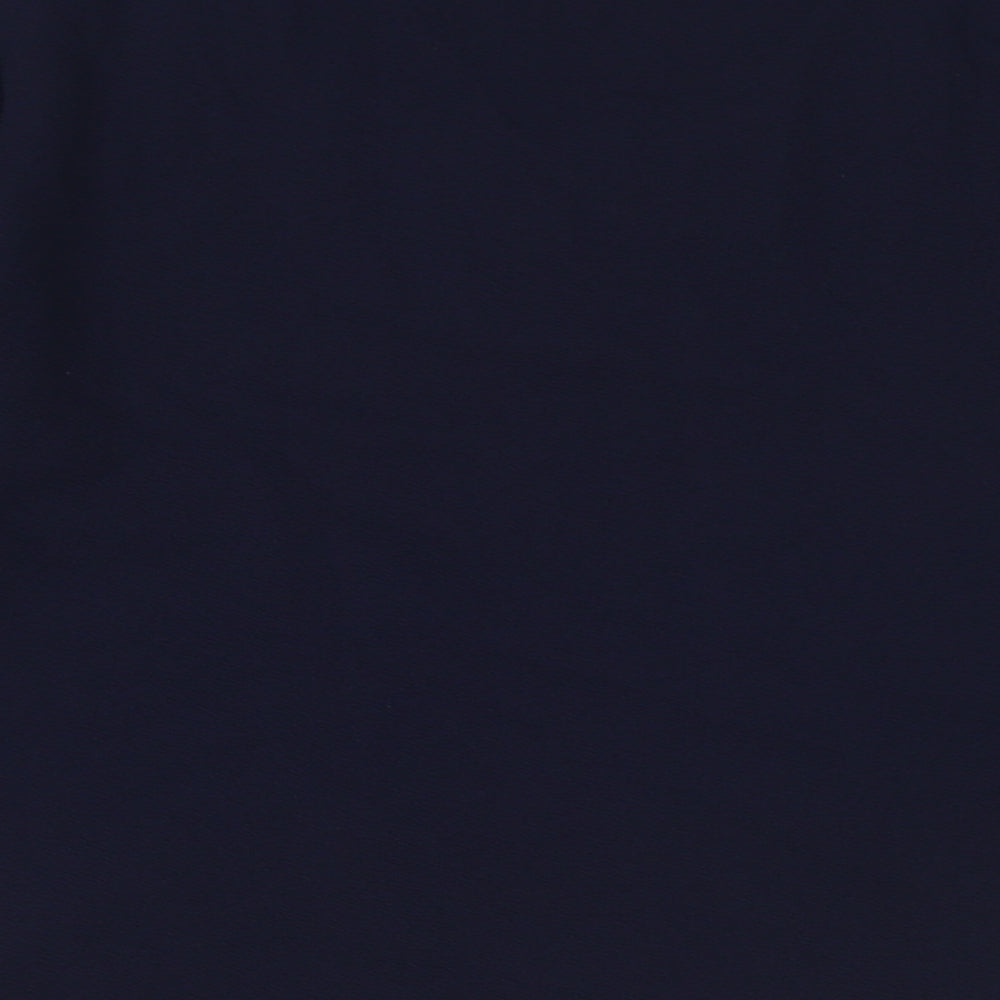 Rockmans Womens Blue Polyester Basic T-Shirt Size S V-Neck