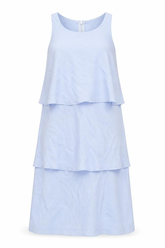 NEXT Womens Blue Polyester A-Line Size 8 Scoop Neck Zip - Layered