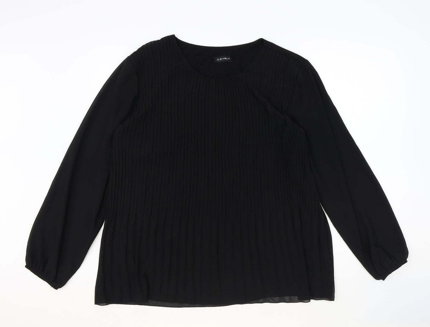 Womens UK Size One Size Blue Vanilla Black Basic Blouse