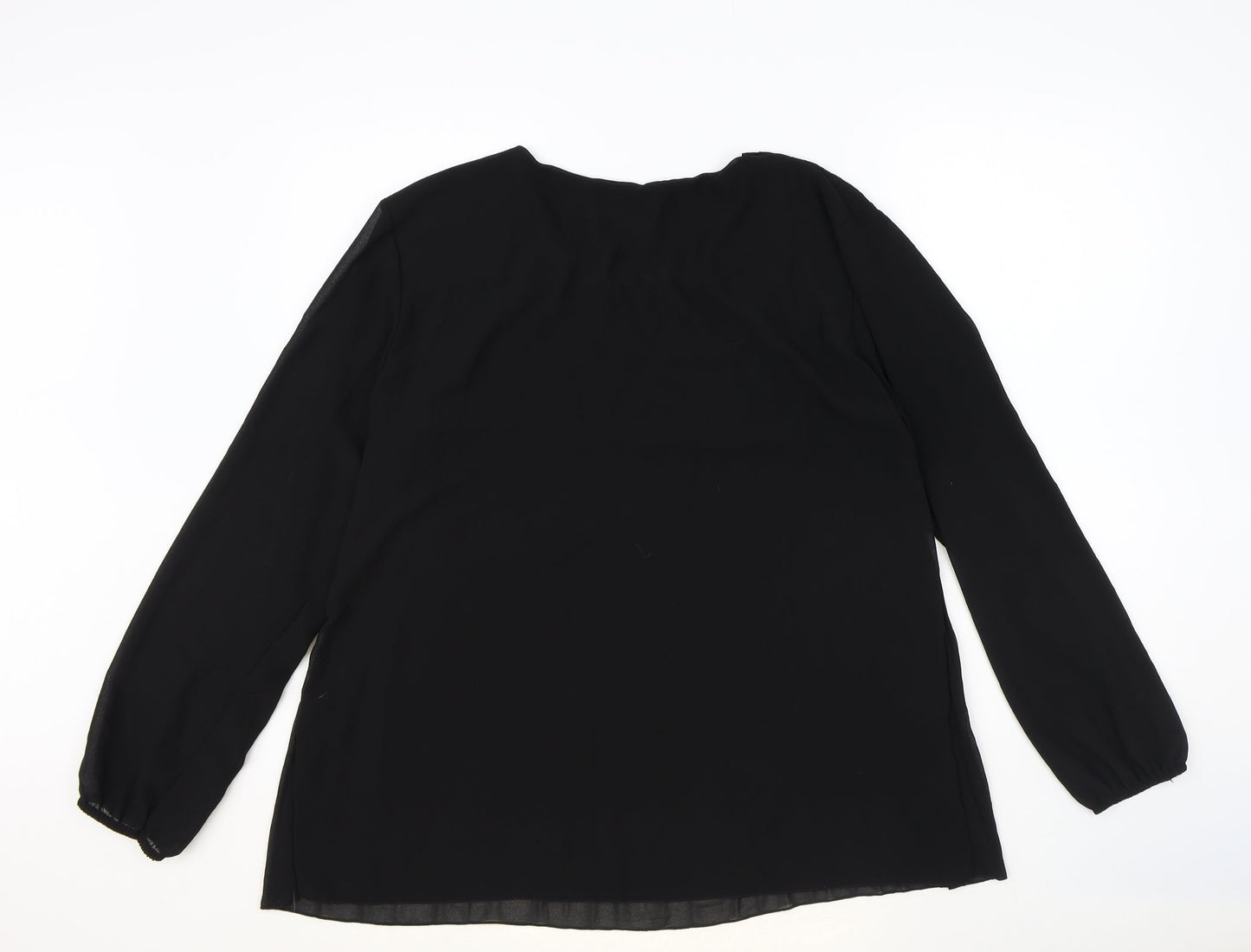 Womens UK Size One Size Blue Vanilla Black Basic Blouse