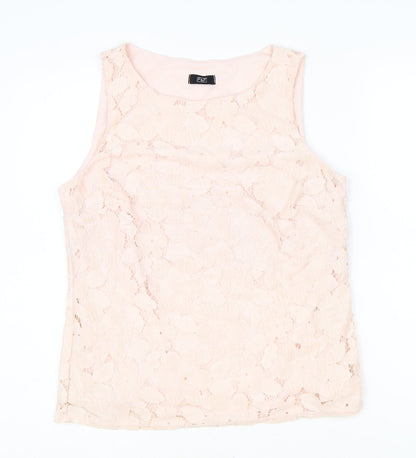 Womens UK Size 12 F&F Pink Basic Tank