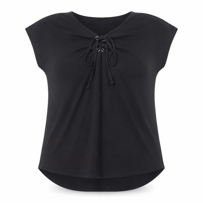 Womens UK Size L Ellen Tracy Black Basic Blouse
