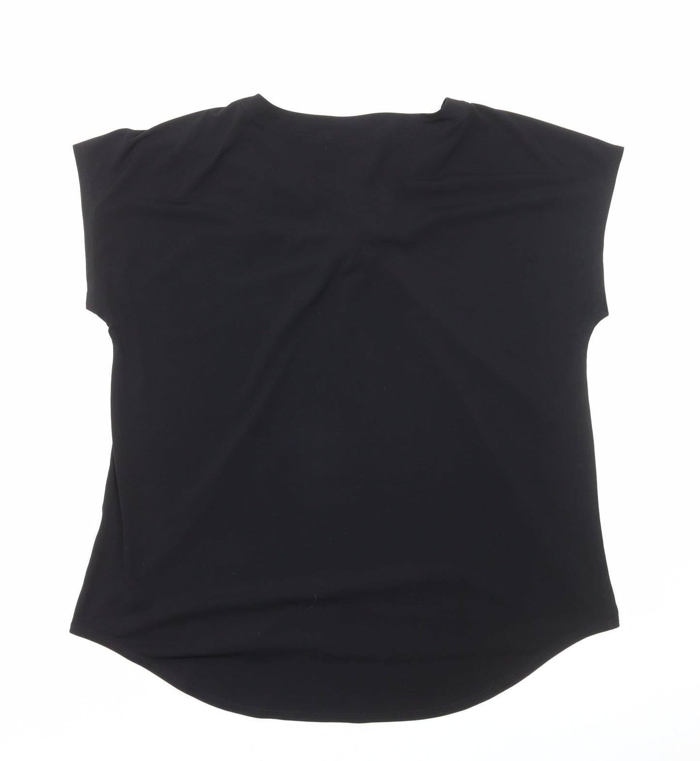 Womens UK Size L Ellen Tracy Black Basic Blouse