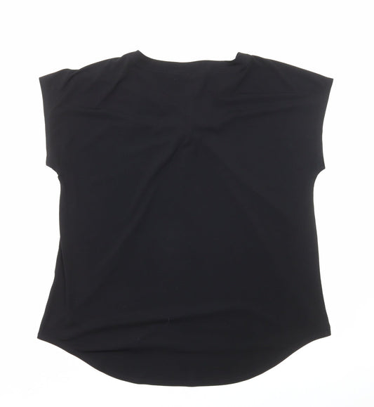 Womens UK Size L Ellen Tracy Black Basic Blouse