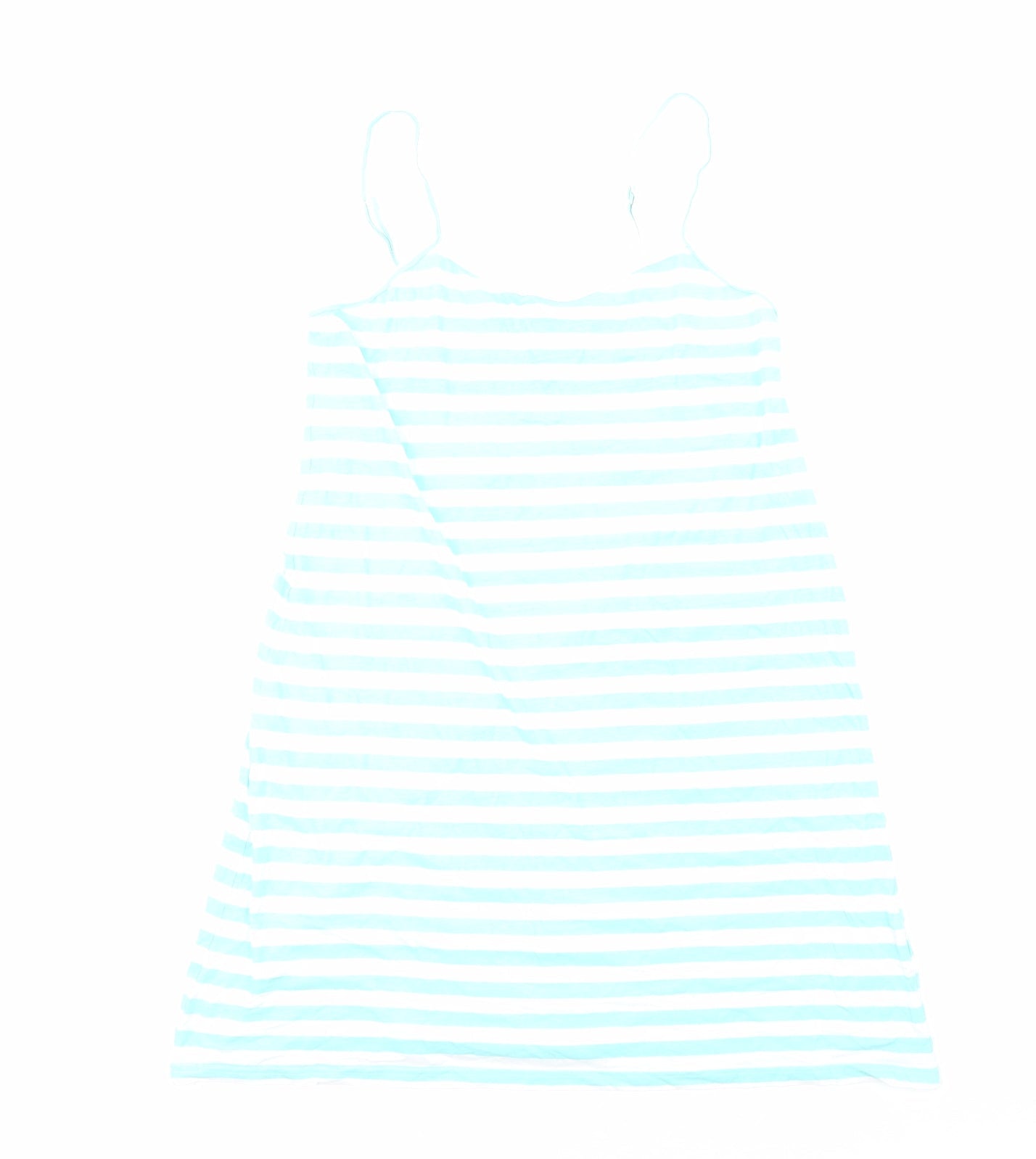 Follow That Dream Womens Blue Striped Viscose Tank Dress Size 12 V-Neck Pullover