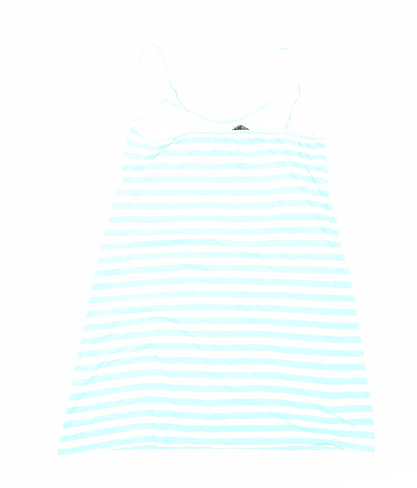 Follow That Dream Womens Blue Striped Viscose Tank Dress Size 12 V-Neck Pullover