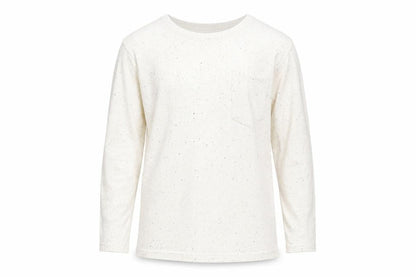 Primark Boys Ivory Cotton Basic T-Shirt Size 4-5 Years Round Neck Pullover