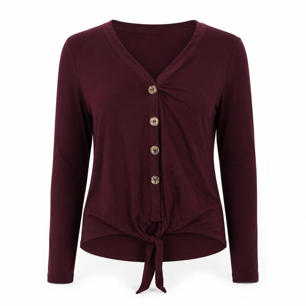 Womens UK Size 12 Select Red Basic Button-Up