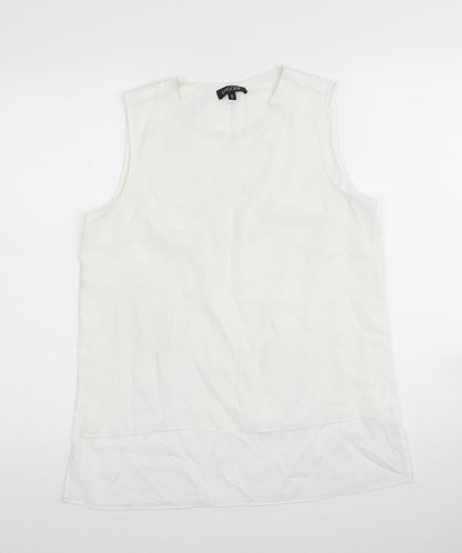 Womens UK Size S Episode White Basic Tank