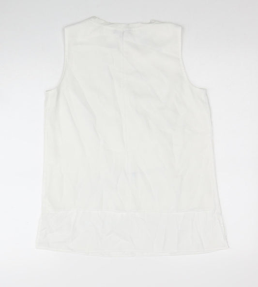 Womens UK Size S Episode White Basic Tank