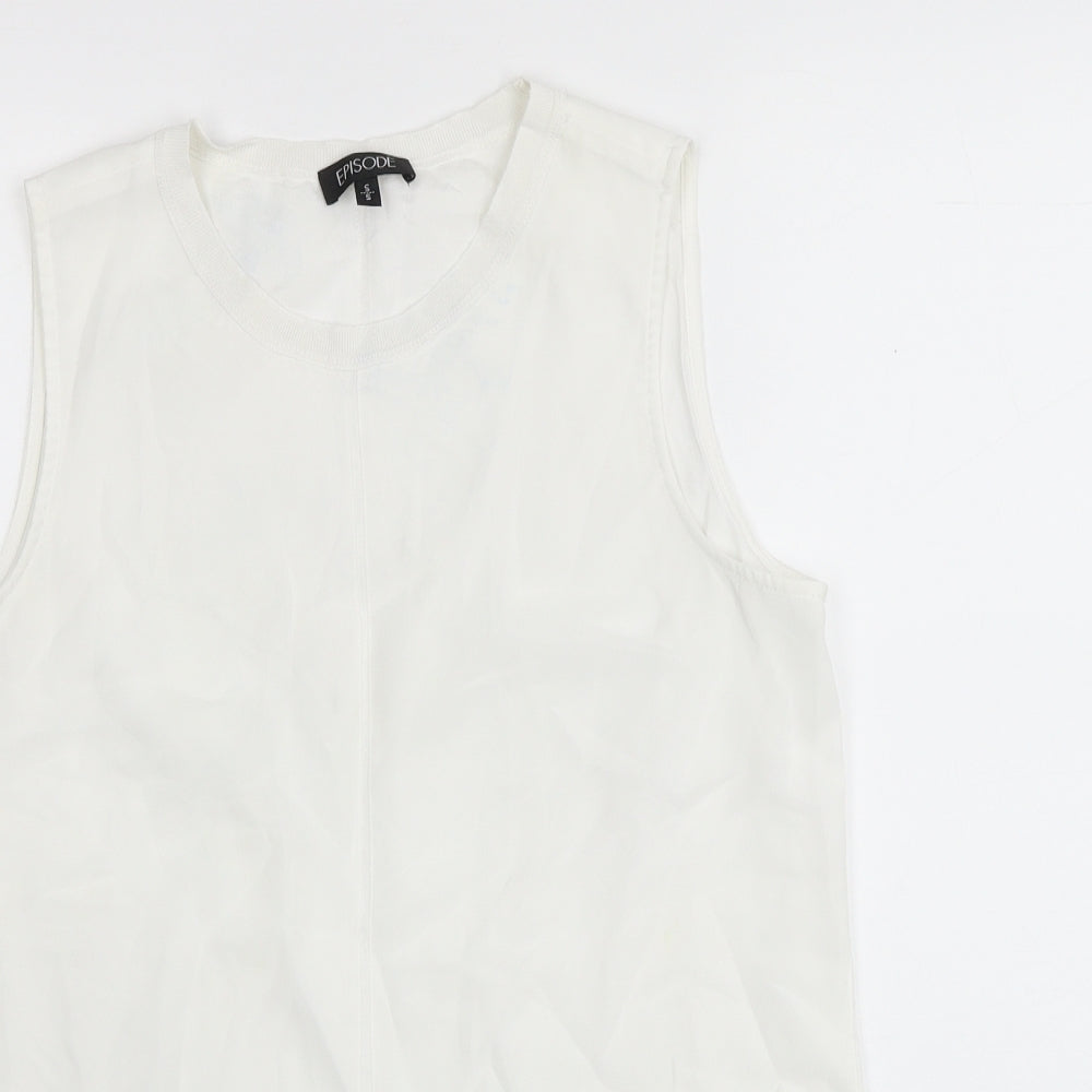 Womens UK Size S Episode White Basic Tank