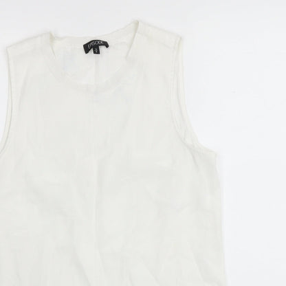 Womens UK Size S Episode White Basic Tank