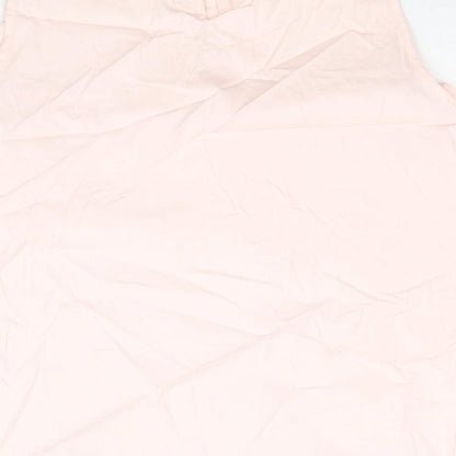 Atmosphere Womens Pink Cotton Cropped Blouse Size 12 Round Neck