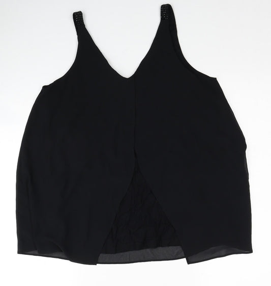 Womens UK Size 12 NEXT Black Basic Tank