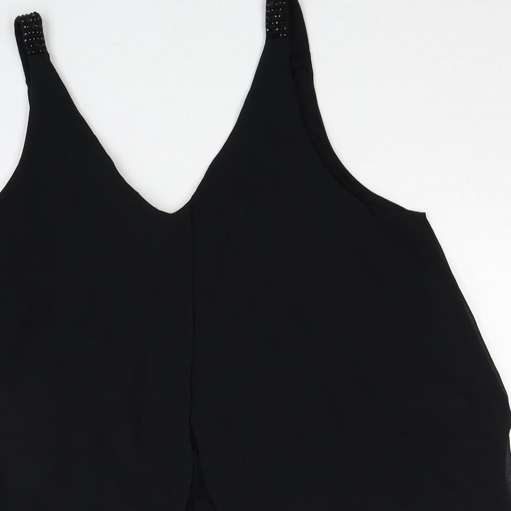 Womens UK Size 12 NEXT Black Basic Tank