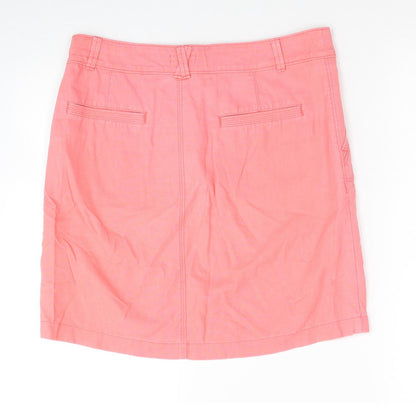F&F Womens Pink Linen Straight & Pencil Skirt Size 8 Zip