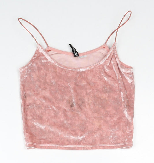 Womens UK Size XS H&M Pink Cropped Tank