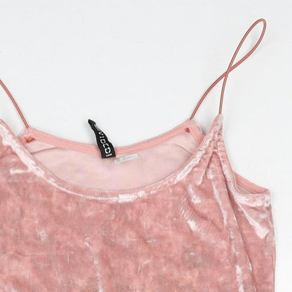 Womens UK Size XS H&M Pink Cropped Tank