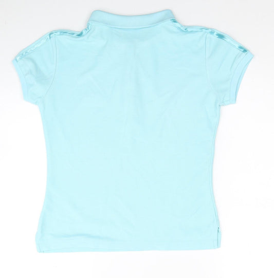 Lonsdale Womens Blue Cotton Basic T-Shirt Size 12 Collared