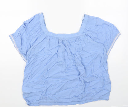 Womens UK Size 10 Dorothy Perkins Blue Basic Blouse