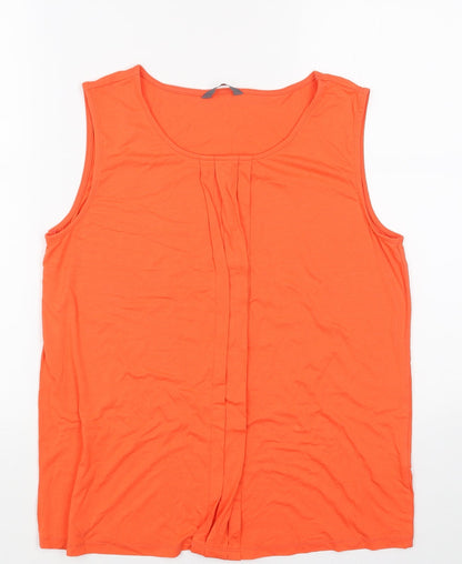 Womens UK Size 16 BHS Orange Basic Blouse