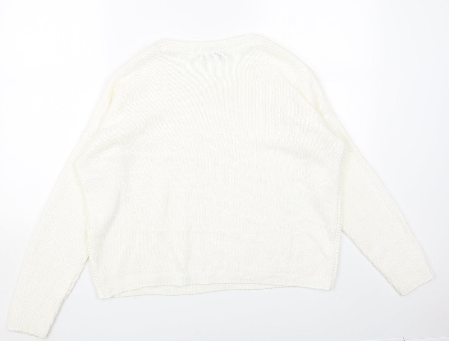 Womens UK Size M Select White Pullover Jumper