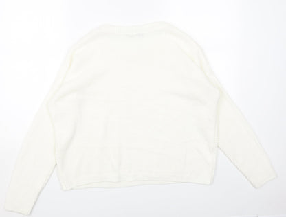 Womens UK Size M Select White Pullover Jumper