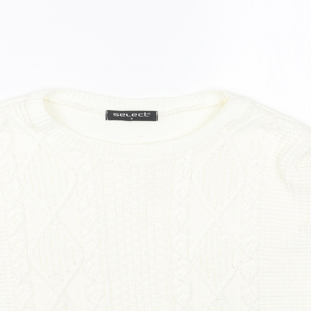 Womens UK Size M Select White Pullover Jumper