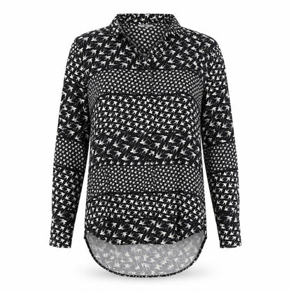Womens UK Size 6 Sandwich Black Basic Button-Up