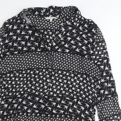 Womens UK Size 6 Sandwich Black Basic Button-Up