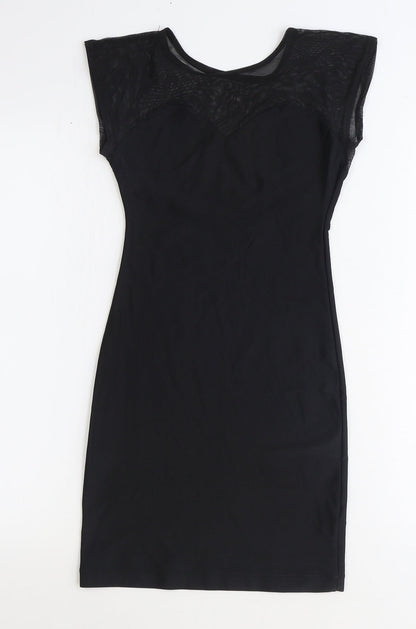 American Apparel Womens Black Polyester A-Line Size XS Round Neck Pullover - Size XS/S