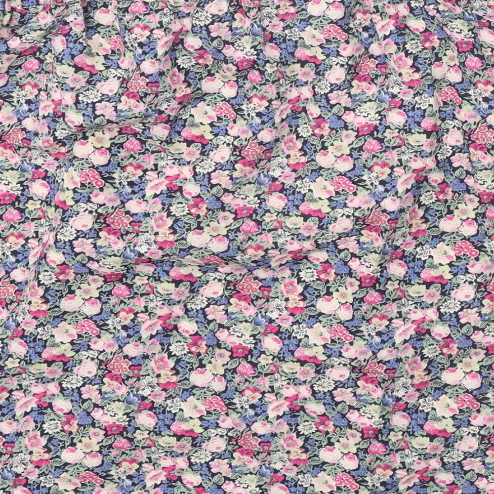 Oasis Womens Multicoloured Floral Polyester Skater Skirt Size 21 in Tie