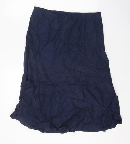 Isle Collection Womens Blue Polyester Flare Skirt Size 14