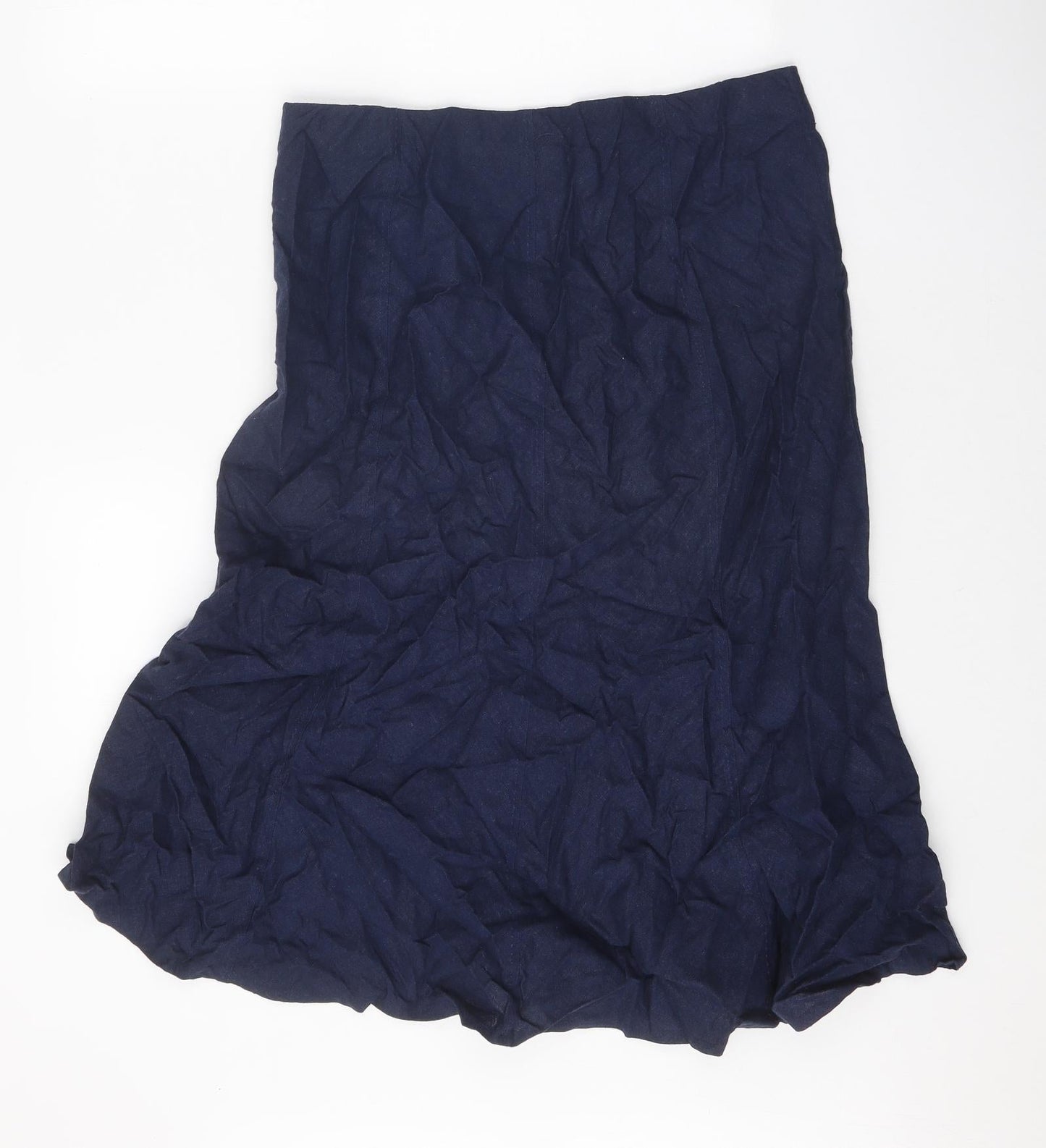 Isle Collection Womens Blue Polyester Flare Skirt Size 14
