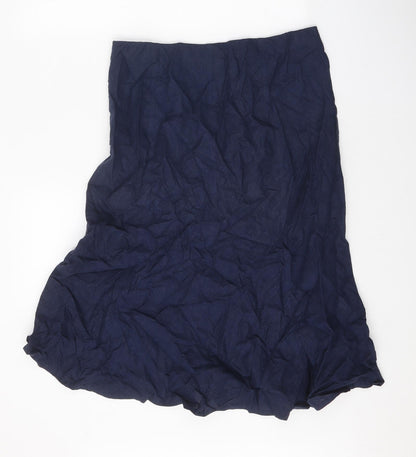 Isle Collection Womens Blue Polyester Flare Skirt Size 14