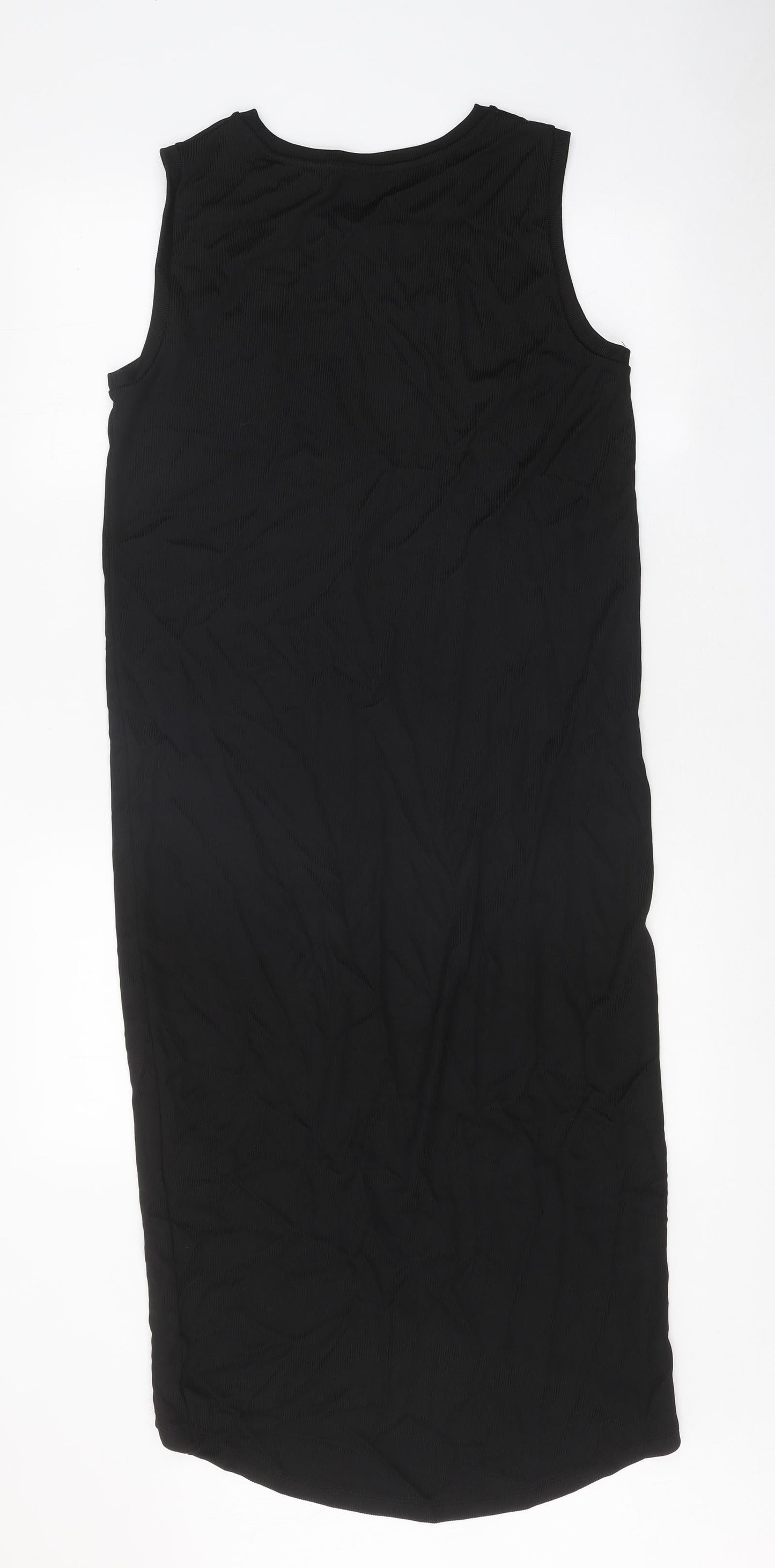 Limited Edition Womens Black Viscose Tank Dress Size 10 Round Neck Pullover