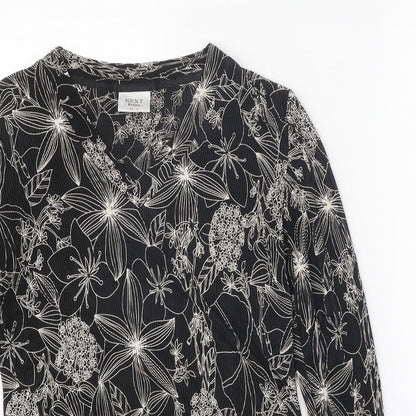 Womens UK Size 8 NEXT Black Basic Blouse
