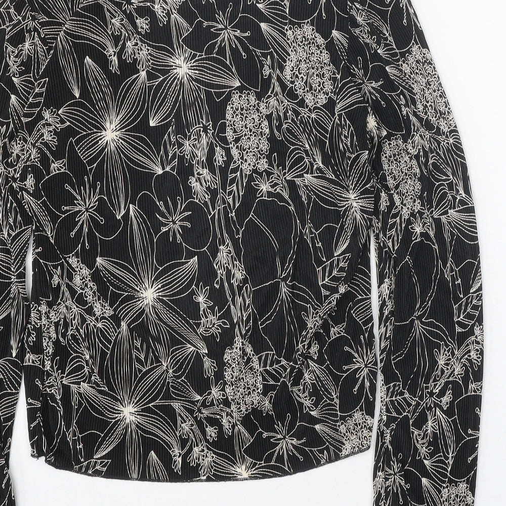Womens UK Size 8 NEXT Black Basic Blouse