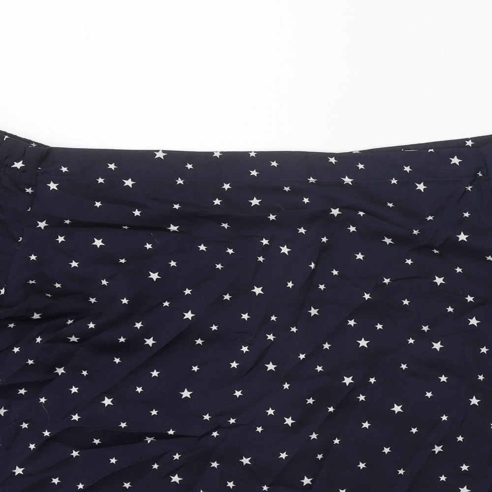 Womens UK Size 16 Dorothy Perkins Blue Cropped Blouse
