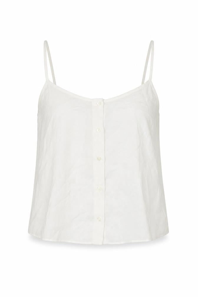 Womens UK Size 10 Topshop White Cropped Tank