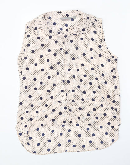 Womens UK Size 8 Dorothy Perkins Beige Basic Blouse