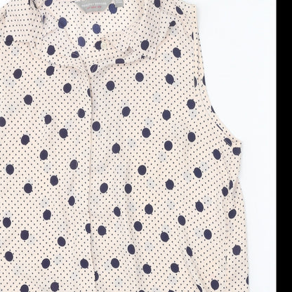 Womens UK Size 8 Dorothy Perkins Beige Basic Blouse