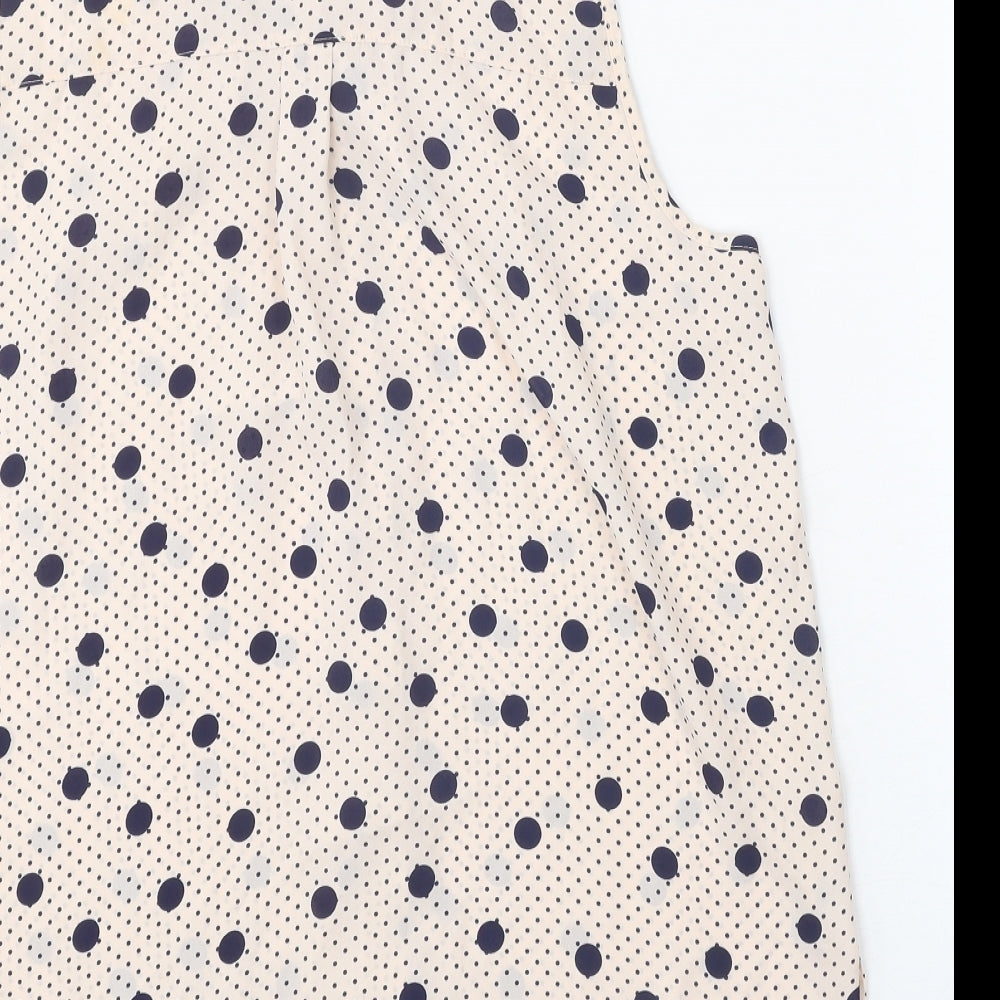 Womens UK Size 8 Dorothy Perkins Beige Basic Blouse
