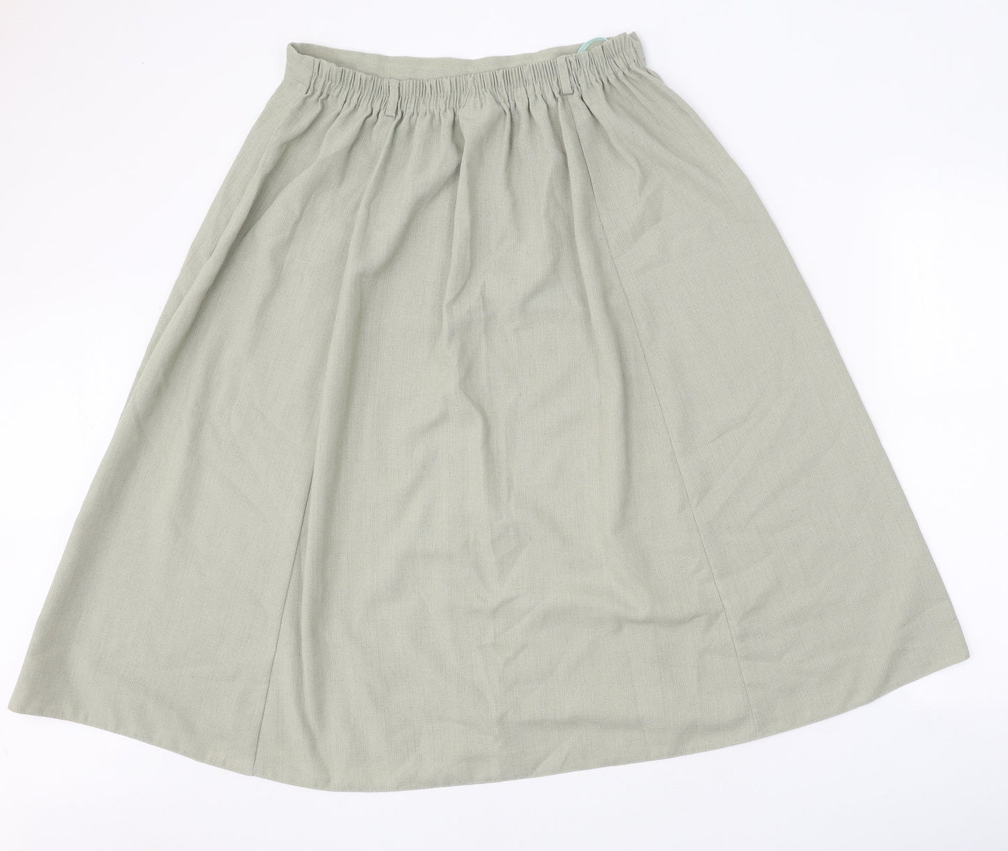 Bonmarché Womens Green Polyester Swing Skirt Size 14 Button