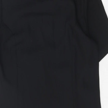 Paul Separates Womens Black Polyester Shift Size 14 Round Neck Zip