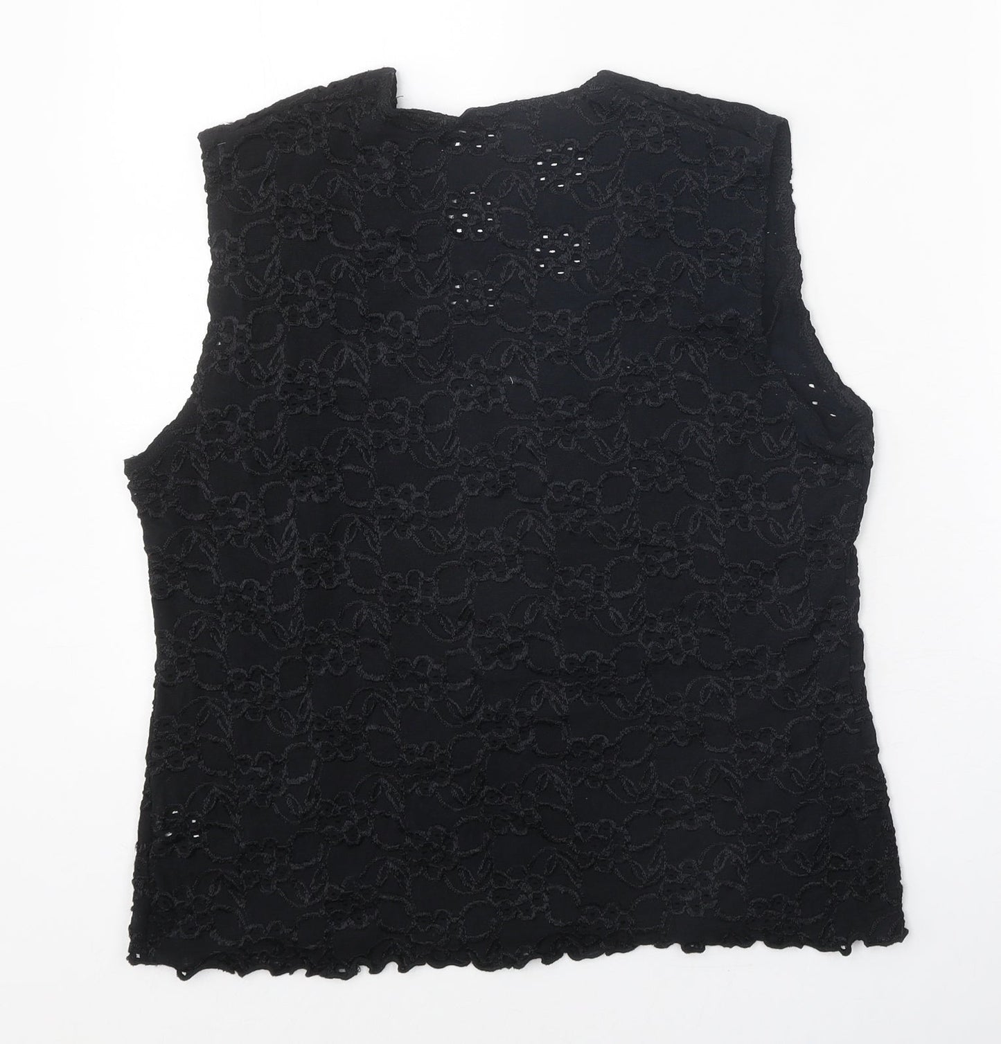 Womens UK Size XL Happit Black Basic Blouse