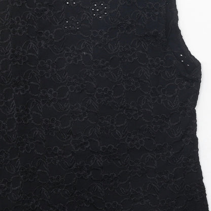 Womens UK Size XL Happit Black Basic Blouse